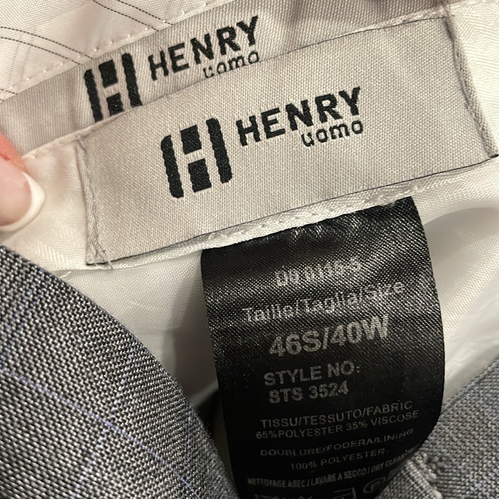 TAILORED GRAY HENRY SLACKS - Picture 8 of 8